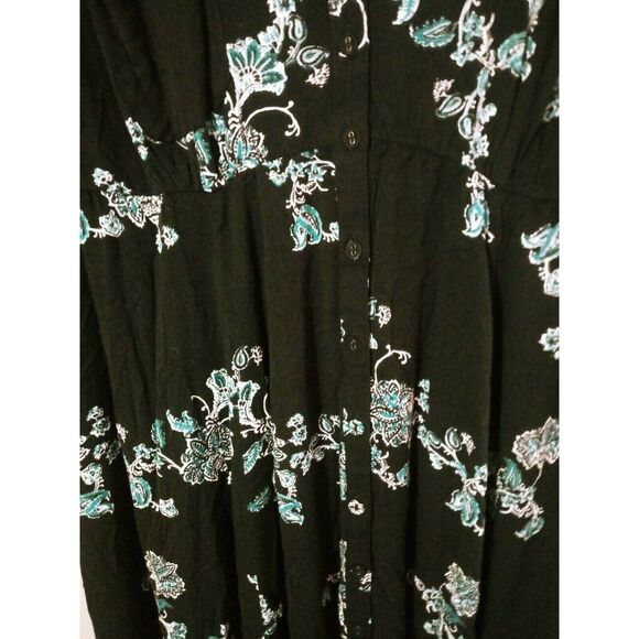 Torrid 1x Hi Low Dress Womans Plus Size Full Length Multi Color Floral - Picture 4 of 7